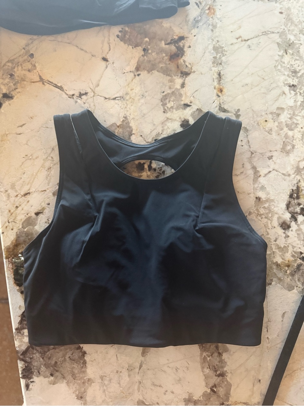 Lululemon Black Women's Sports Bra Athletic Crop Tank Top